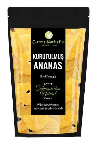 Cukurovadan Naturel Kurutulmuş Ananas Doğal Deluxe Yeni Mahsül 100 Gr