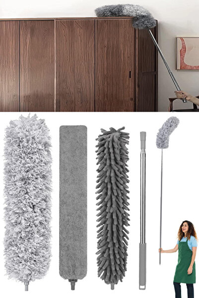 SİHİRLİ MOP Toz Mopu Set 3'ü 1 Arada Toz Mopu Tüm Alanlar İçin 2.5 Metreye Uz...