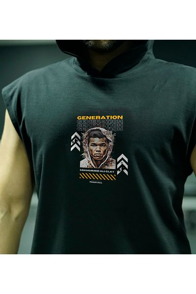 Oxlade Muhammad Ali CLAY Sports Tank Top GYM WHOLESALE Hooded Capshon®