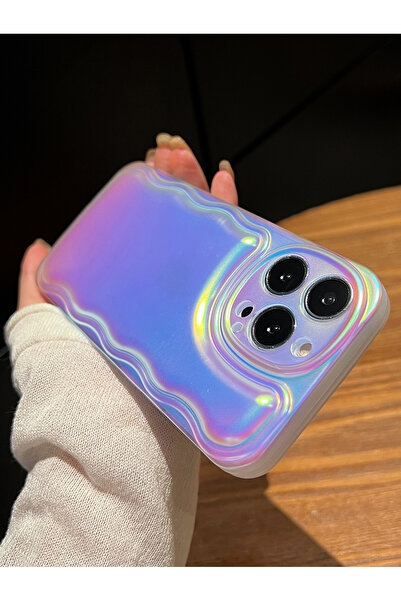 EDELFU حافظة آيفون 15 برو ماكس ثلاثية الأبعاد متعرجة غير قابلة للتقشير وغطاء ...