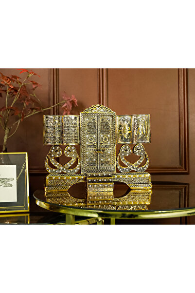 Hac Umre Hediyelik MASAÜSTÜ BİBLO OBJE DEKOR VAV ALLAH MUHAMMED AYETEL KÜRSİ ...