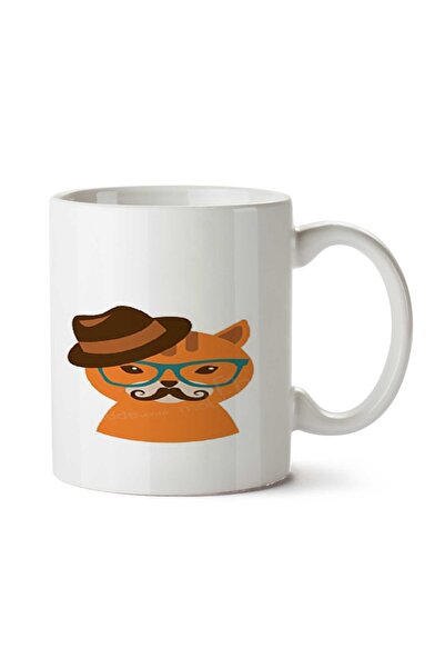 ART HEDİYE كوب هيبستر كات مطبوع على الجانبين