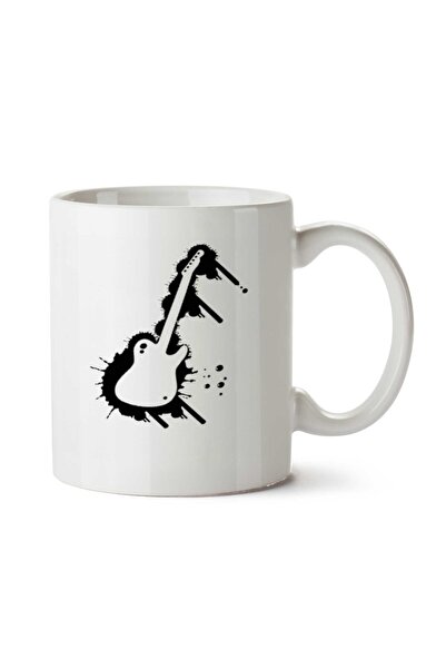 ART HEDİYE Guitarra Guitar Two Sided Printed Mug Cup