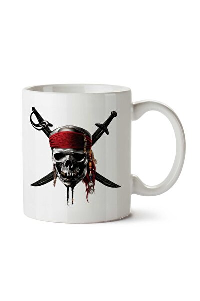 ART HEDİYE كوب مطبوع عليه جمجمة القراصنة على الجانبين