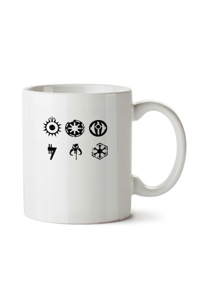 ART HEDİYE كوب مطبوع عليه رمز حرب النجوم من Jedi على الجانبين