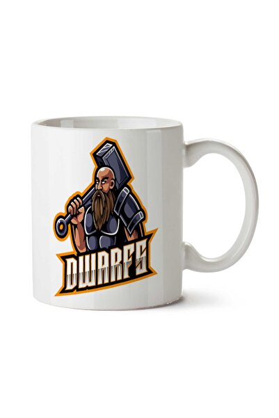 ART HEDİYE كوب مطبوع على الجانبين من Dwarfs