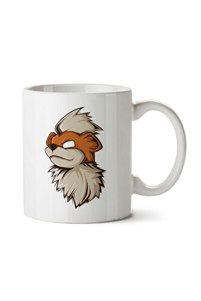 ART HEDİYE Growlithe Portrait Pokemon Two Sided Printed Mug