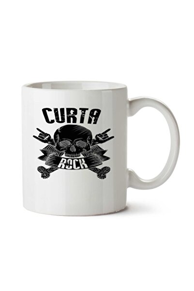 ART HEDİYE كوب كورتا روك مطبوع عليه جمجمة جمجمة على الجانبين