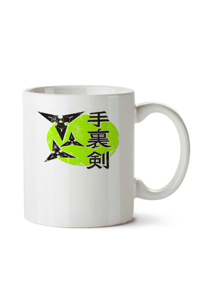 ART HEDİYE كوب Genji Shuriken مطبوع على الجانبين