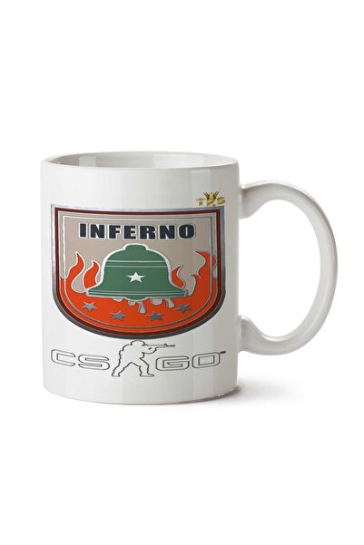 ART HEDİYE كوب CS GO INFERNO مطبوع على الجانبين