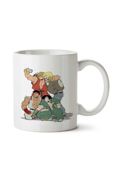 ART HEDİYE كوب مطبوع عليه صورة شخصية للهاتف المحمول من Street Fighter على الج...