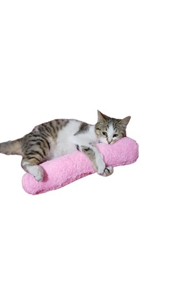 TİNEKE Cat Toy Hugging Pillow Sleeping Toy with Cat Herb 30 Cm Plush (1 Piece) Pink
