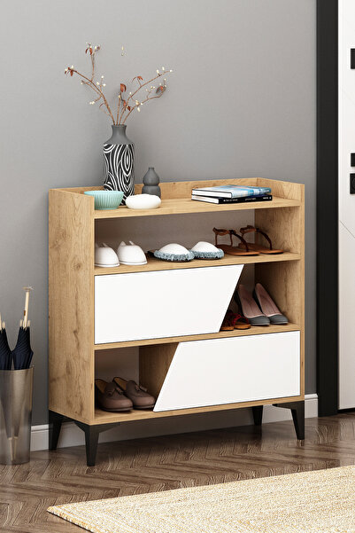 Avmpark Mares Çok Amaçlı Dolap Ayakkabılık Safir Beyaz