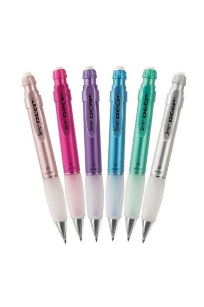 Serve 0.7 mm Deep Mechanical Pencil in Metallic Colors - Set of 6