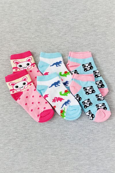 Sensu Girls' Booties Cotton Socks 6 Pack Assorted Colors - Crp2170