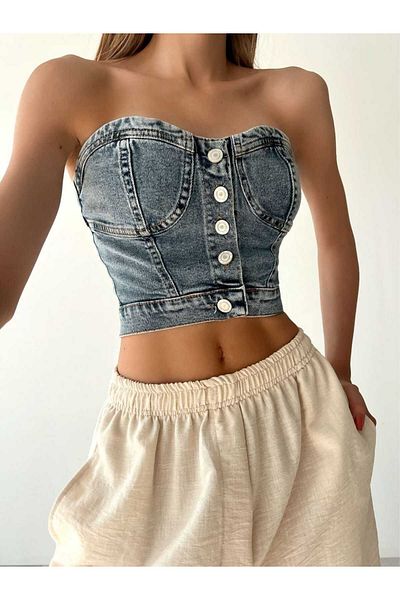 DEEFWEAR Τζιν Y2K Crop Top