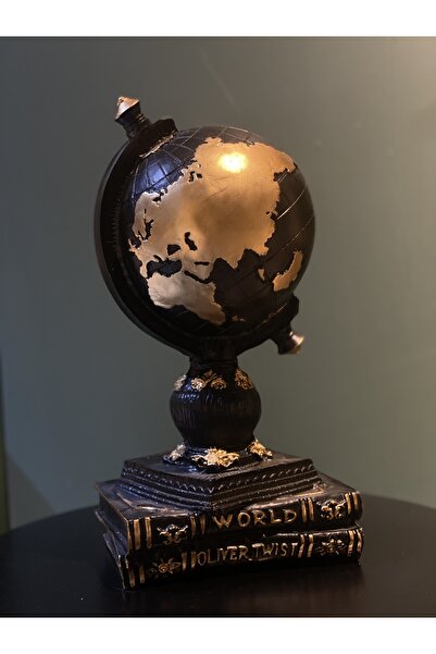 ANTIQUE HOME Dekoratif kitaplı dünya biblo