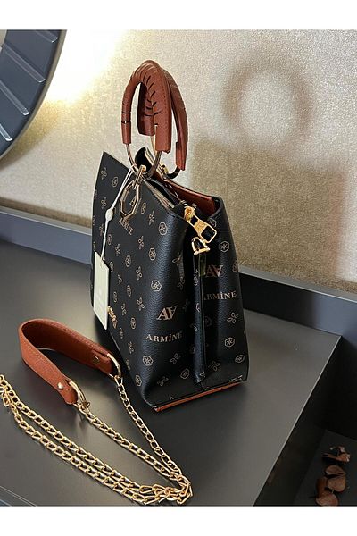 Armine ARM.260.SB Armine Special Color Konbin Leather Handbag Designed as a Hand and Arm Bag
