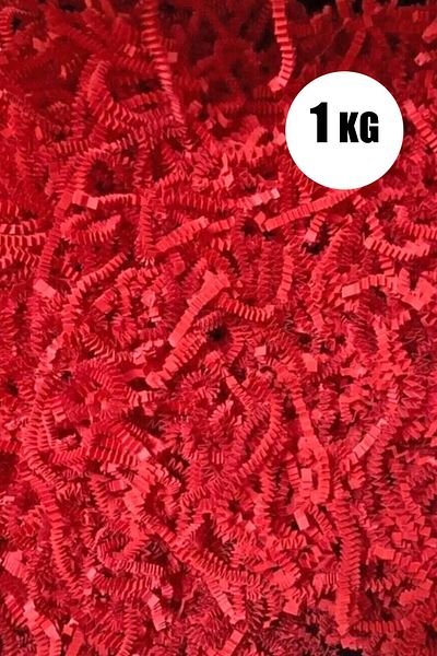 Uniq34 Red Cropped Paper (1 kg) Zigzag Cropped Paper, Red Color 1000 grams, A Quality