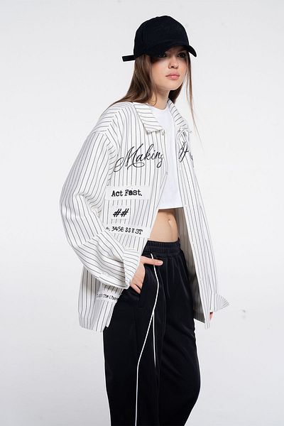 Friday Offset Jachetă de cămașă extra oversize pentru femei Noa