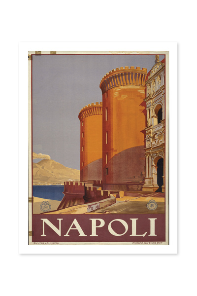 Beril Yamaç Design Studio Poster decorativ vintage Napoli Reproduction