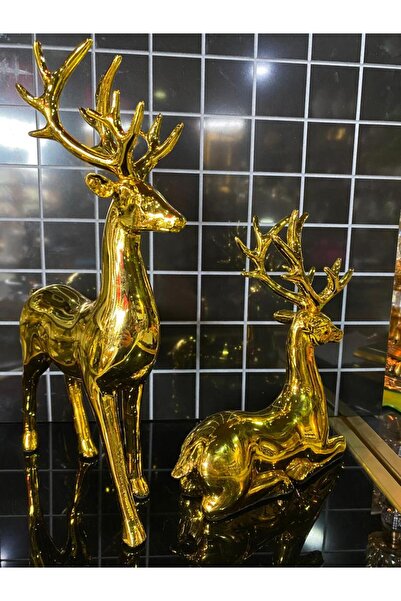 elif aksesuar 2 Li Set Dekoratif Geyik Obje