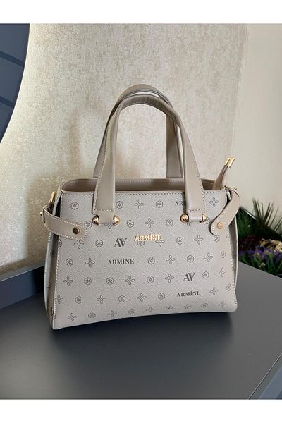 Armine ARM.172.VZ Armine Special Color Conbin Leather Handbag Designed as a Hand and Arm Bag