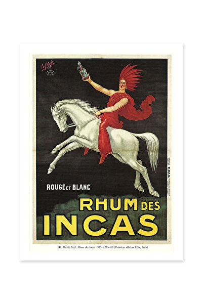 Beril Yamaç Design Studio Rhum Des Incas Vintage Dekorativni Poster Reprodukc...