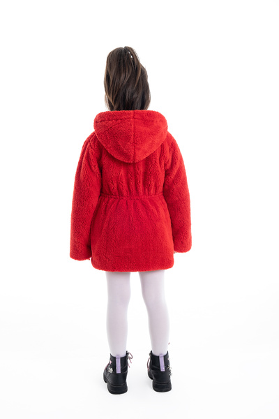 PANCHY CANKY Wellsoft Ribbon Hooded Girl's Coat