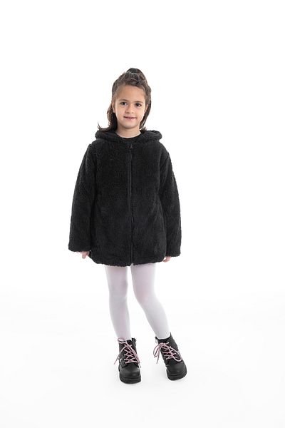 PANCHY CANKY Wellsoft Ribbon Hooded Girl's Coat