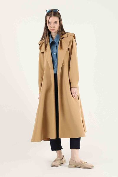 ZÜLAYS Apolet Detaylı Trençkot Bisküvi