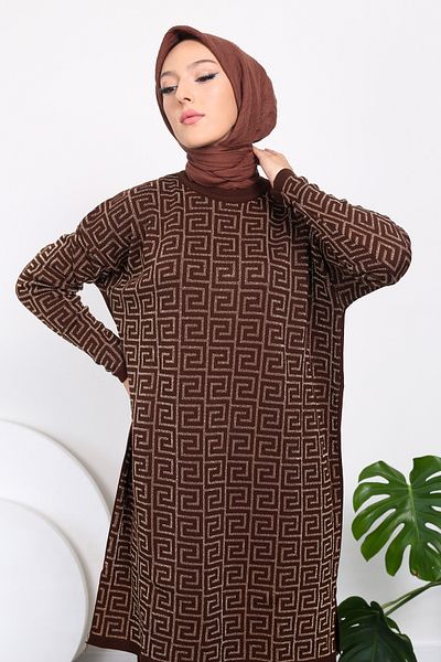 VOLT CLOTHİNG Women's Labyrinth Patterned Knitwear Set