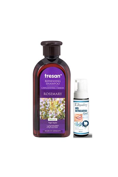 Tresan 300 ml Refreshing Rosemary Extract Care Shampoo - Whitening Foam Gift