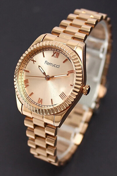 Ferrucci 3 ATM Su Geçirmez Yeni Sezon Fc.13016 Rose Gold Renk Kadın Kol Saati