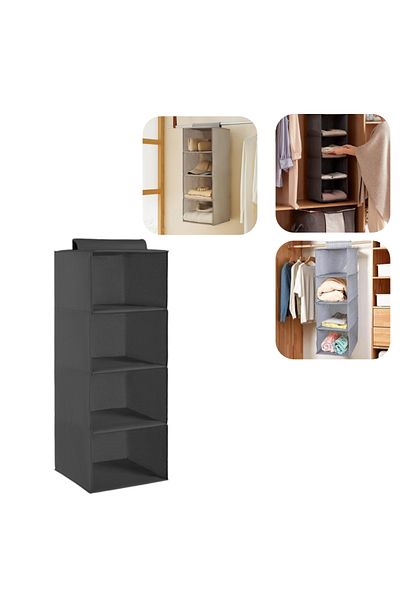 Piev Yuvalin Black Luxury 4 Box Organizer - Ντουλάπα ραφιών