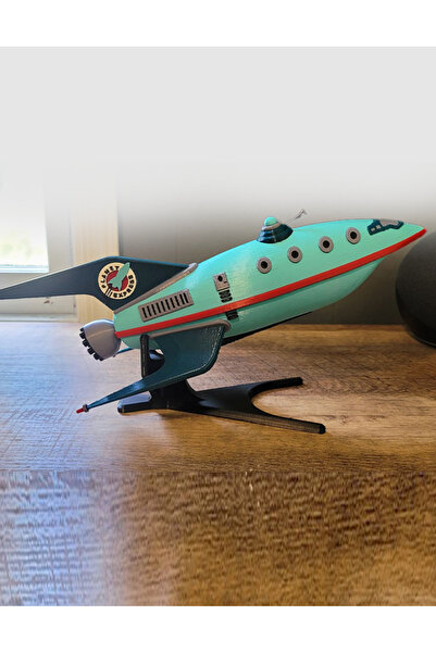 TuransoyCraft Futurama Planet Express Ship Boyalı Figür Futurama Gezegen Eksp...