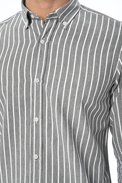 Piola Club Оксфордська смугаста сорочка Slim Fit для чоловіків