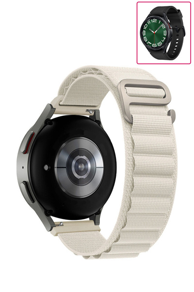 KRETON Samsung Galaxy Watch 6 Classic 43mm / 47mm Uyumlu Kordon Alpine Loop D...