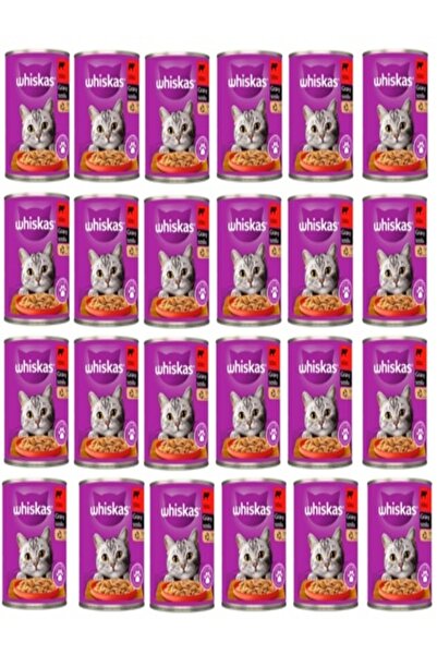 Whiskas Sığırlı ve Gravy Soslu Konserve Kedi Maması 400 G (24 adet)