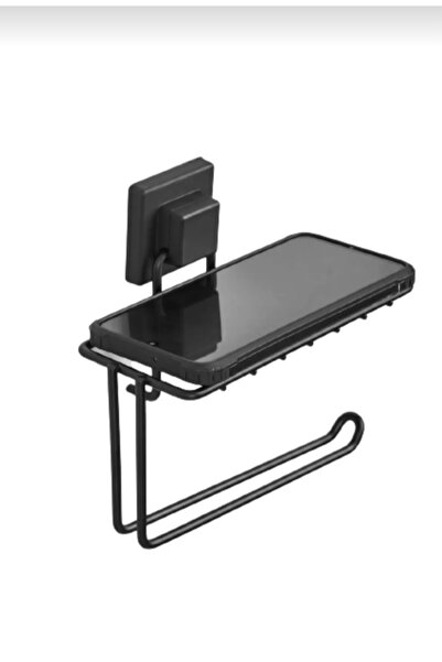 Leva House Güçlü Yapışkanlı Telefonluklu Wc Kağıtlık Telefonluklu Raf