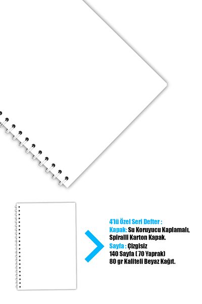 Copyrite Special Notebook Set of 4 (21 X 14.8 cm 70 sheets) School, Business, Planning Notebook Set