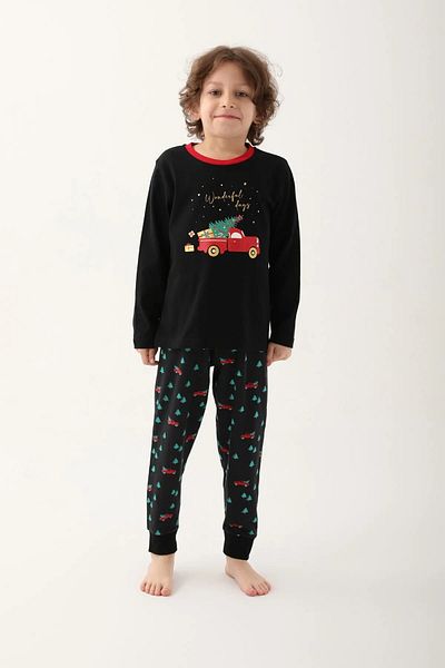 Arnetta Costum de pijama băiat cu mâneci lungi 100% bumbac 2751