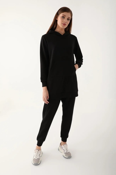 Arnetta KAPÜŞONLU UZUN KOLLU OMAUKLU KADIN EŞOFMAN TAKIM 2691