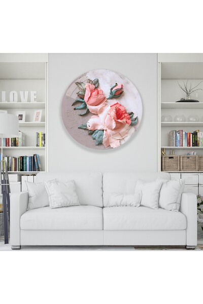 EMYA HOME Γυάλινος πίνακας λουλουδιών