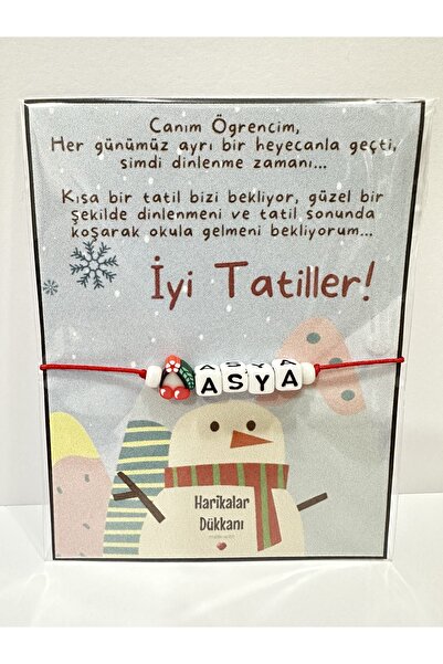 HARİKALAR DÜKKANI Ara Tatil Karne Hediyesi Makrome Detaylı İsimli Bileklik - ...