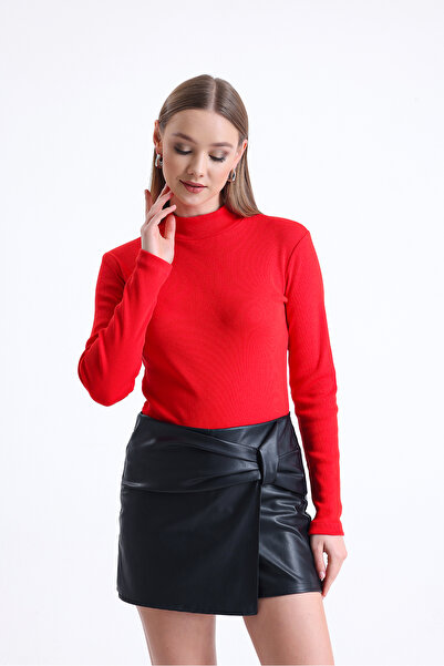 DoDeAr WOMEN'S LONG SLEEVE VERTICAL COLLAR TROPHY KNITTED BODY