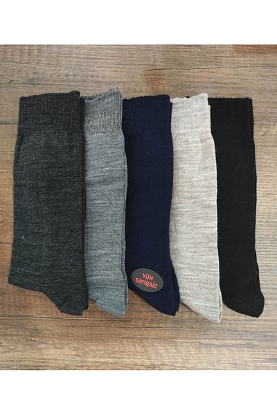 Leement socks Мъжки вълнени чорапи, 5 чифта, безшевни, удобни, еластични