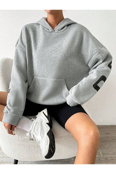 Keywest Φούτερ με κουκούλα Unisex Brooklyn Printed Oversize