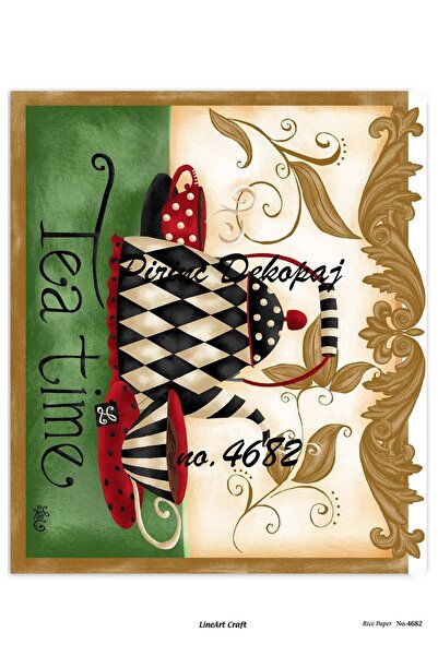 LİNEART ورق ديكوباج نحاسي رقم: 4682 - 29x42 سم