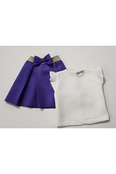 moms and babies Bluză Copii Set Fuste Copii Set Fuste Două Piese Portocaliu-Mov 0 - 5 Ani